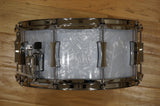 Pork Pie 6.5x14" Maple Snare Drum in Vintage White Marine Pearl