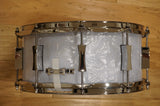 Pork Pie 6.5x14" Maple Snare Drum in Vintage White Marine Pearl