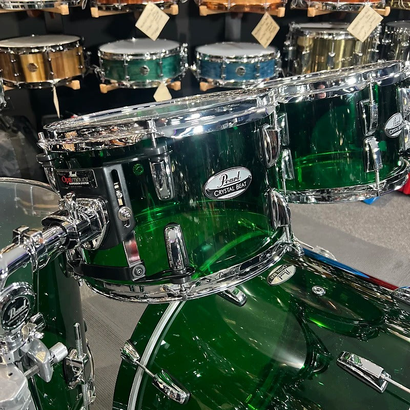 *Limited Edition* Pearl Crystal Beat Acrylic 10/12/16/22" Drum Set Kit in Emerald Glass #754