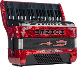Hohner TriStar II 72 Piano Accordion w/ Gig Bag & Straps in Pearl Red TRIS72