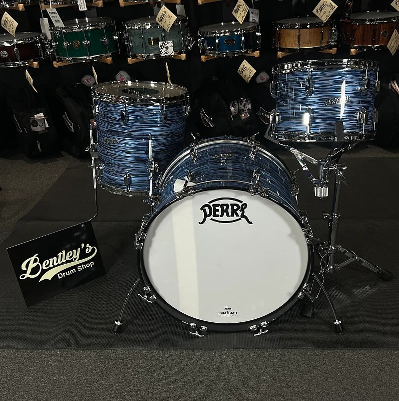 Pearl President Series Deluxe 12/14/20" Drum Set Kit in #767 Ocean Ripple