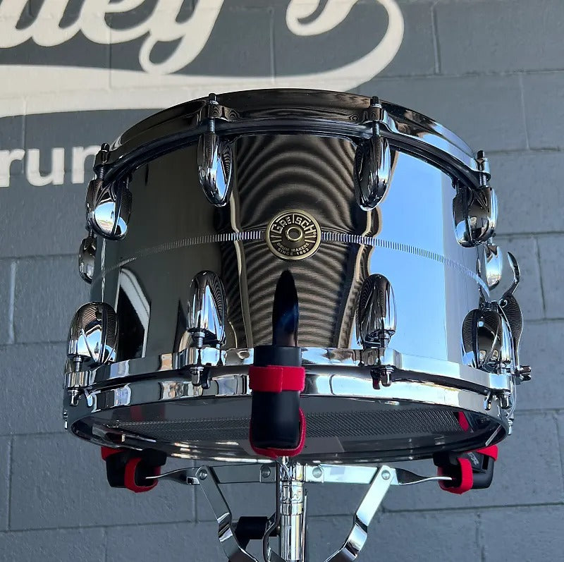 ~BENTLEY'S EXCLUSIVE!~ Gretsch G4182 USA Custom COB Chrome over Brass 8x14" Snare Drum with 20-Lugs
