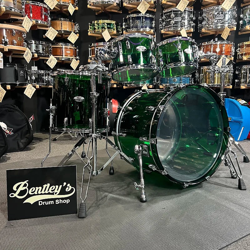 *Limited Edition* Pearl Crystal Beat Acrylic 10/12/16/22" Drum Set Kit in Emerald Glass #754