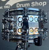 Herch Percussion 8x14" Hand Engraved Chrome Over Steel Snare Drum
