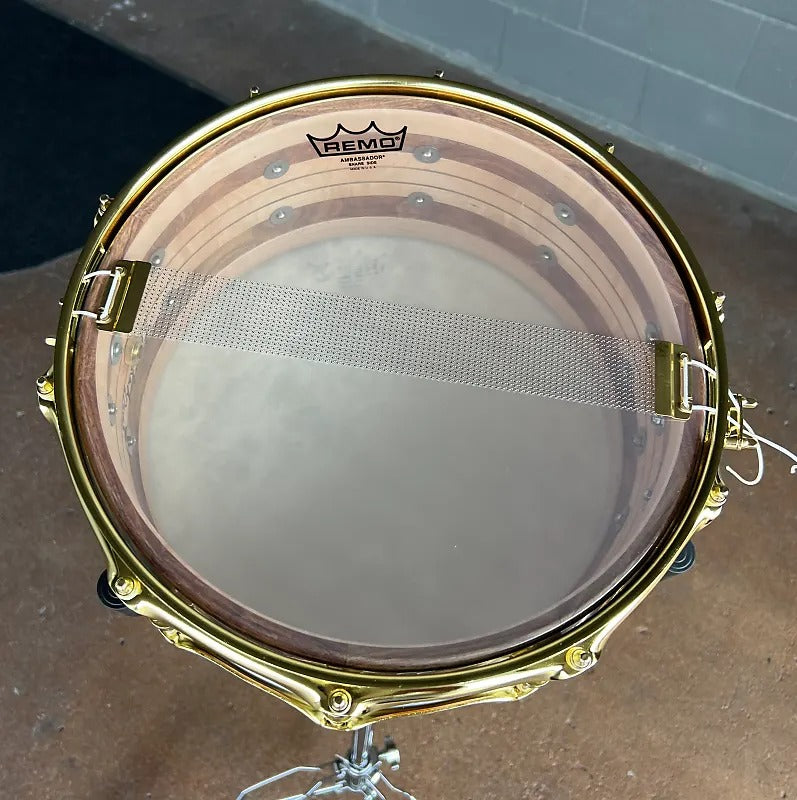 Doc Sweeney Drums "Rings" Stave Segmented Caribbean Rosewood & Curly Maple 6.5x14" Snare Drum