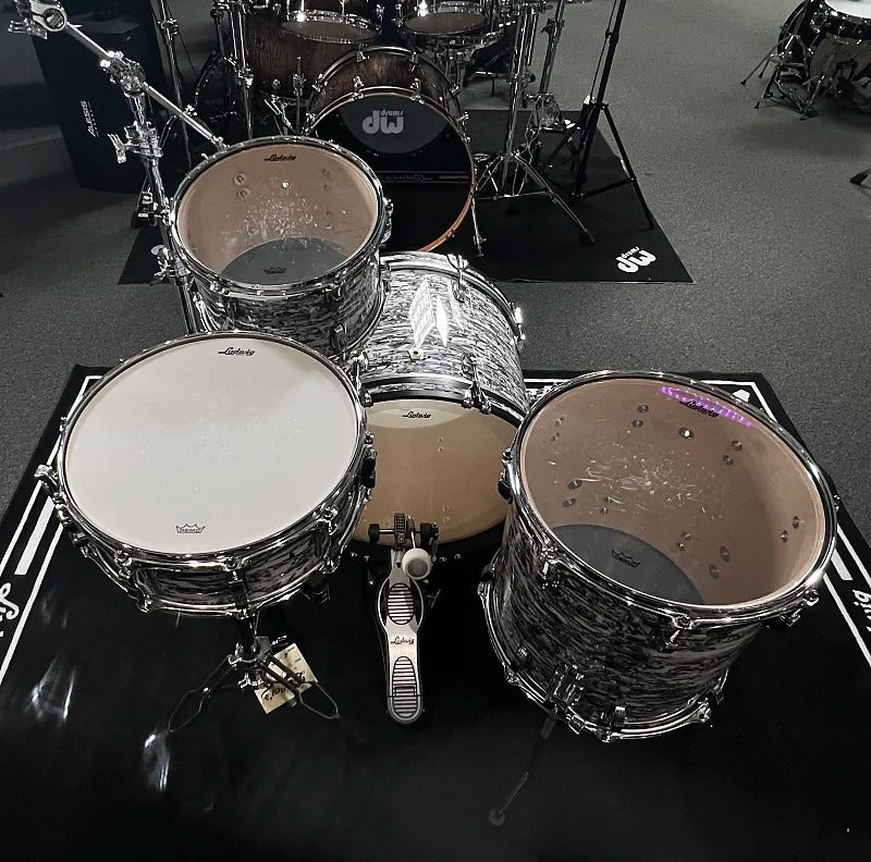 *NEW* Limited Edition Ludwig Classic Maple Downbeat 12/14/20" Drum Set Kit w/ Matching 14" Snare in White Abalone