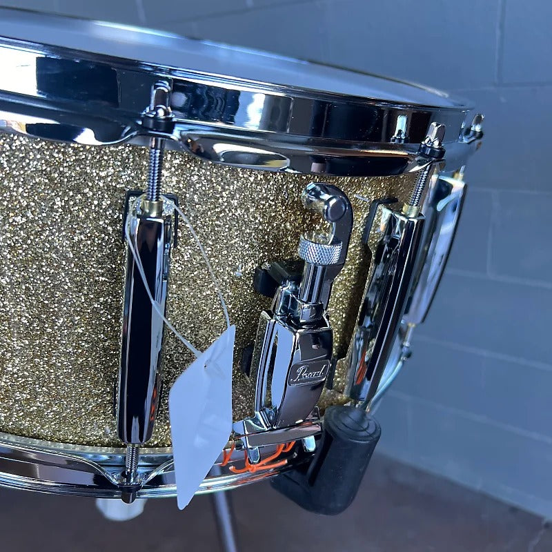 Pearl MCT1465S/C347 Masters Maple Complete 6.5x14" Snare Drum in Bombay Gold Sparkle Lacquer *IN STOCK*