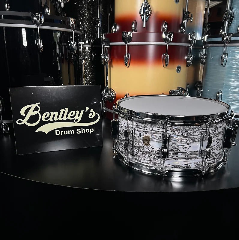 *NEW* Limited Edition Ludwig 6.5x14" Classic Maple Snare Drum in White Abalone