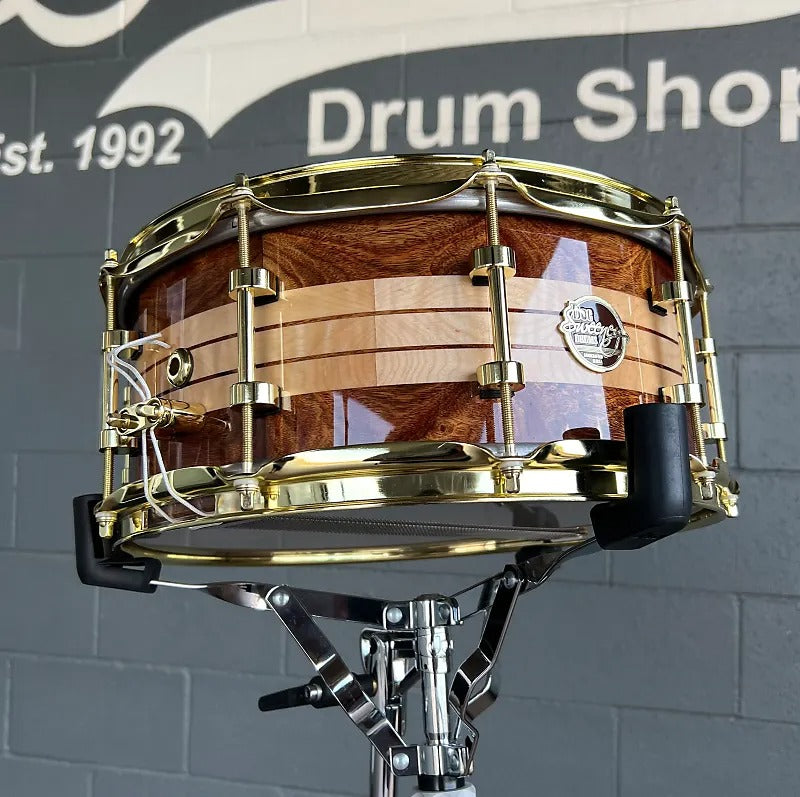 Doc Sweeney Drums "Rings" Stave Segmented Caribbean Rosewood & Curly Maple 6.5x14" Snare Drum