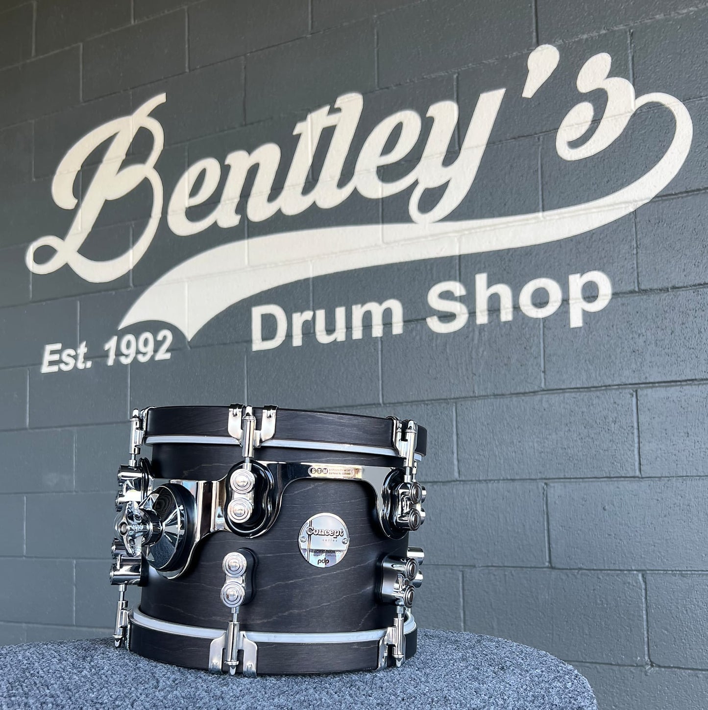 PDP Concept Maple 7x10" Rack Tom in Ebony Stain w/ Wood Hoops