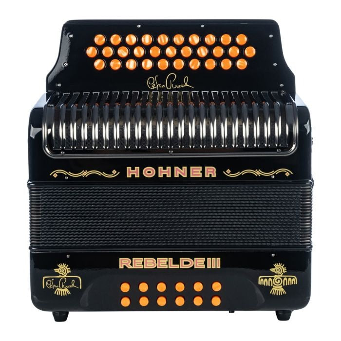 Hohner Rebelde III Limited Edition Celso Pina Corona Piano Accordion w/ Gig Bag & Straps REBIII