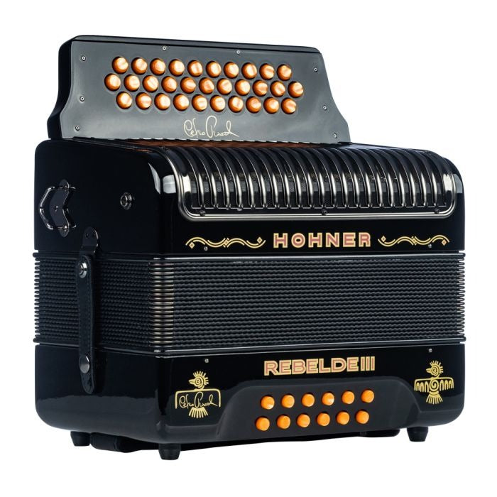 Hohner Rebelde III Limited Edition Celso Pina Corona Piano Accordion w/ Gig Bag & Straps REBIII