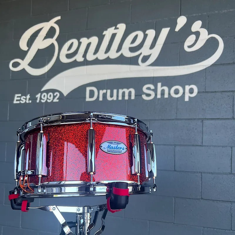 Pearl MCT1465S/C346 Masters Maple Complete 6.5x14" Snare Drum in Vermilion Sparkle Lacquer *IN STOCK*