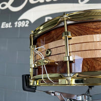 Doc Sweeney Drums "Rings" Stave Segmented Caribbean Rosewood & Curly Maple 6.5x14" Snare Drum