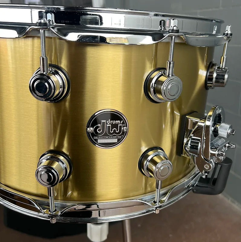 DW DRPM0814SSBP Performance Series 8x14" 1mm Polished Brass Snare Drum