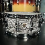 *NEW* Limited Edition Ludwig 6.5x14" Classic Maple Snare Drum in White Abalone