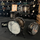Gretsch GH-J484-140TH 12/14/18" Bop 140th Anniversary Drum Set Kit w/ Matching 14" Snare Drum in Ebony Stardust Gloss Lacquer w/ Nickel Plated Hardware & Cases