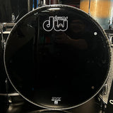 DW 09DHPF22K Performance Series 22" Gloss Black HVX 6 Ports Bass Resonant Front Drum Head
