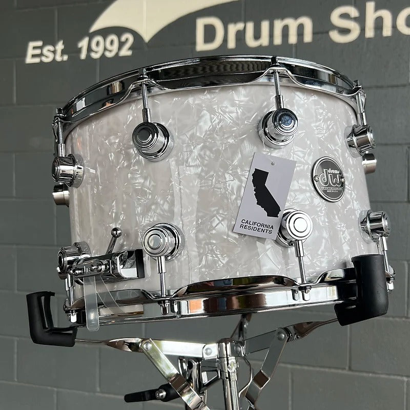 DW Performance Series 8x14 Snare Drum in White Marine Pearl Bentley s Drum Shop