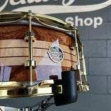 Doc Sweeney Drums "Rings" Stave Segmented Caribbean Rosewood & Curly Maple 6.5x14" Snare Drum