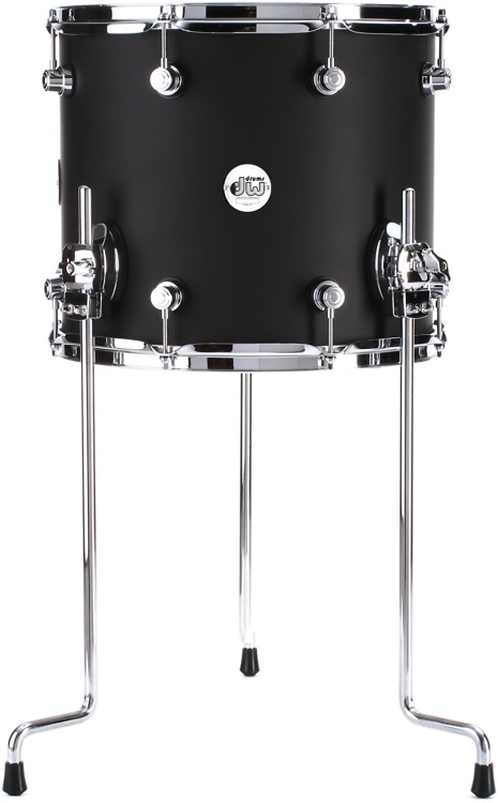 DW DDLM1214TTBL 12x14" Design Series Floor Tom in Satin Black