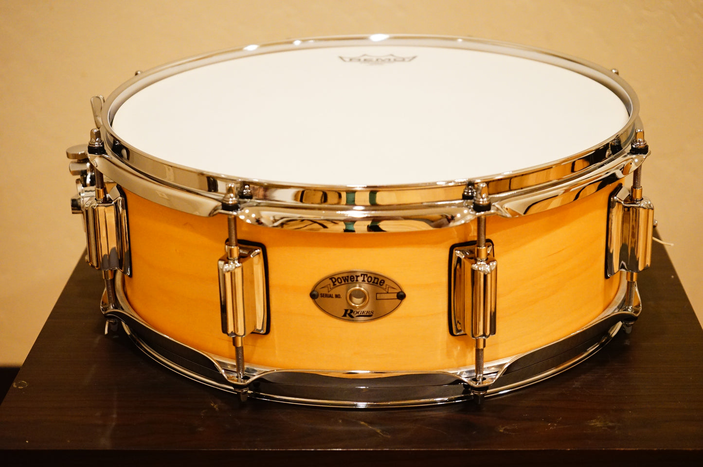 Rogers PowerTone 5x14" Snare Drum in Natural Satin *IN STOCK*