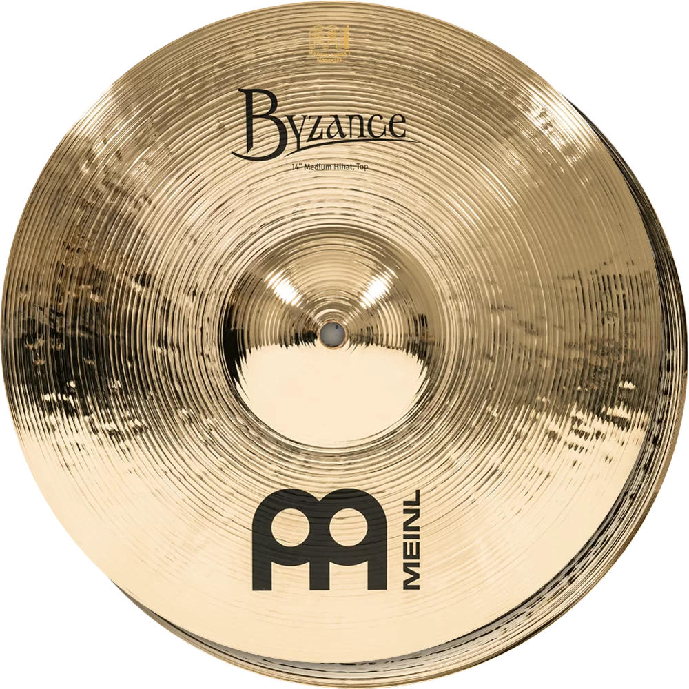 Meinl B14MH-B 14" Byzance Brilliant Medium Charleston Paire de cymbales