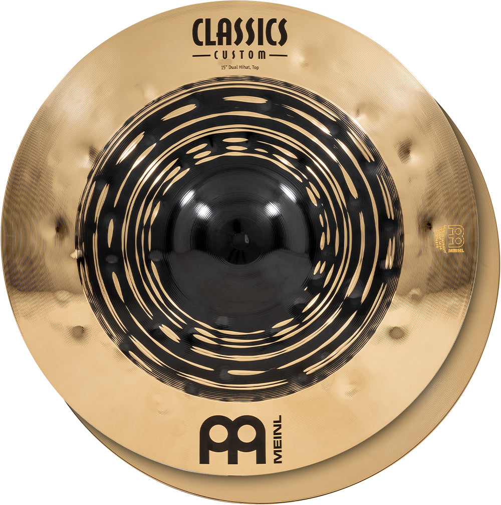 Par de platillos Meinl CC15DUH Classics Custom Dual Hi-Hat de 15" con demostración en video 