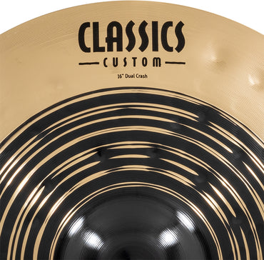 Platillo doble crash Meinl CC16DUC Classics Custom de 16" con demostración en video 