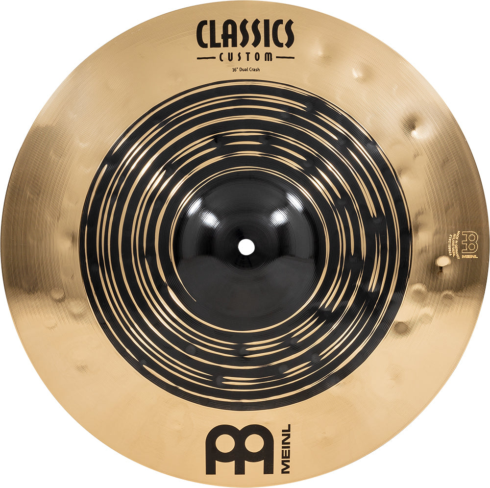 Platillo doble crash Meinl CC16DUC Classics Custom de 16" con demostración en video 