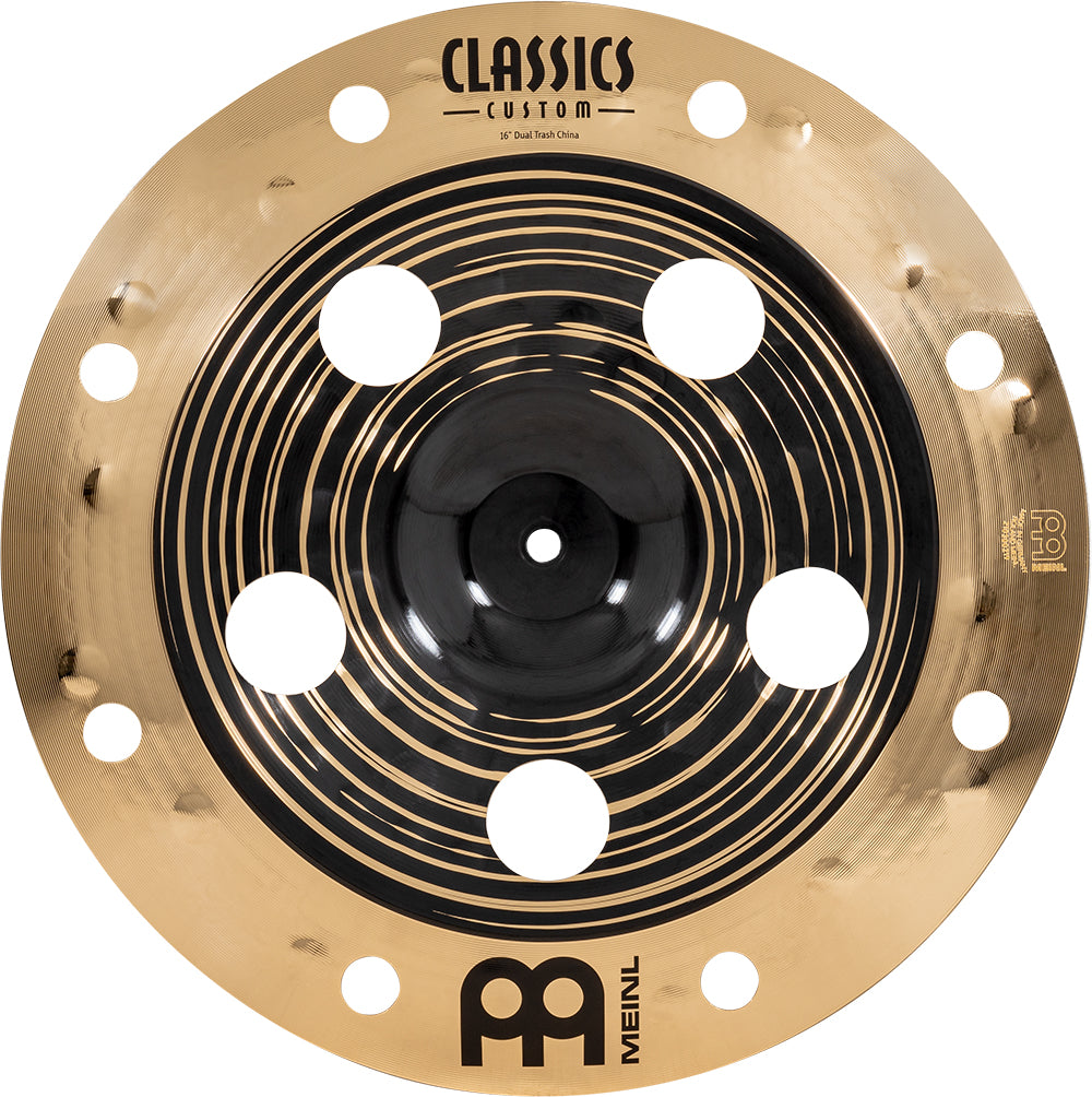 Platillo chino Meinl CC16DUTRCH Classics Custom Dual Trash de 16" con demostración en video 