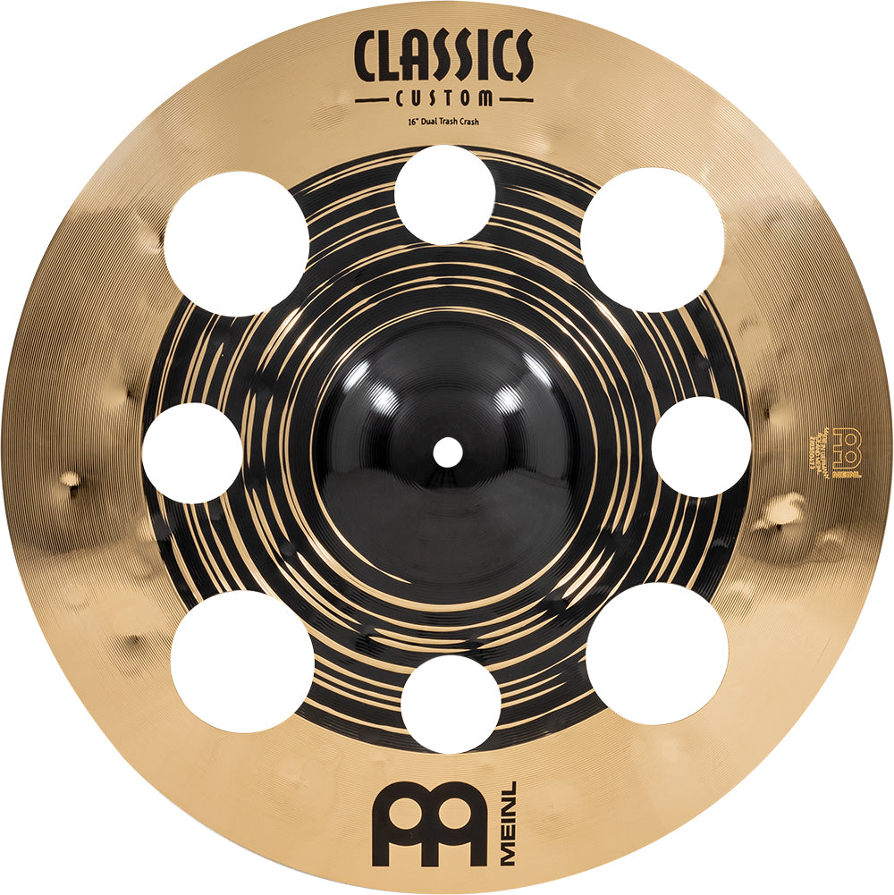 Platillo crash Meinl CC16DUTRC Classics Custom Dual Trash de 16" con demostración en video