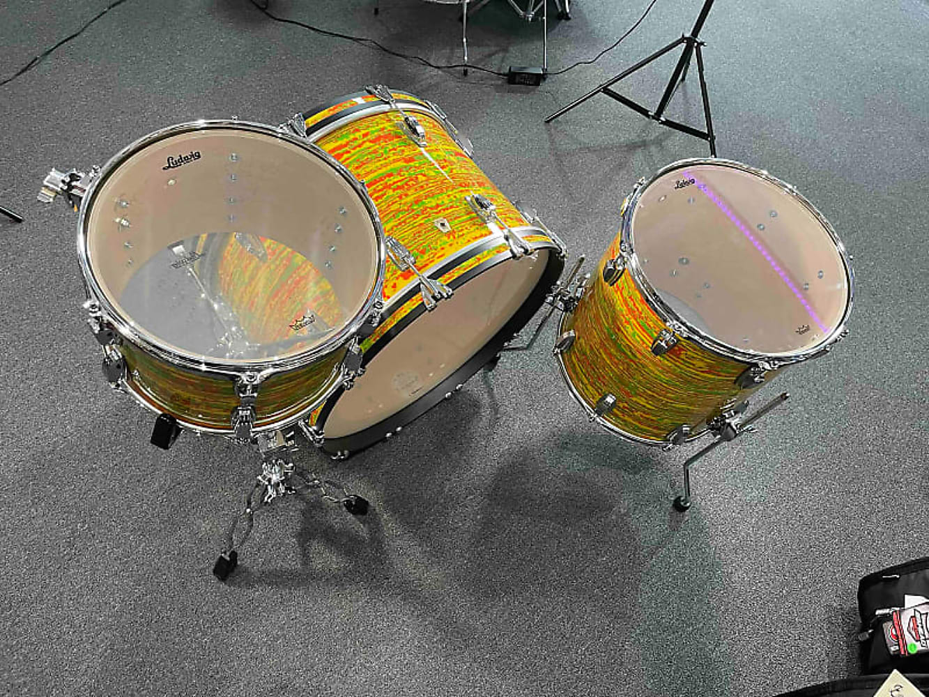 Ludwig Classic Maple Pro Beat 13 16 24 Drum Kit Set in Citrus Mod Bentley s Drum Shop