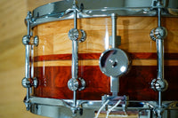 Doc Sweeney Drums 6.5x14" Cherry & Redheart w/ Walnut Steam Bent "Equinox" Snare Drum