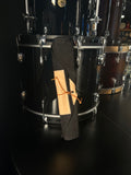 Bentley's Drum Shop Handmade Leather Large Stick Bag in Two Tone Black