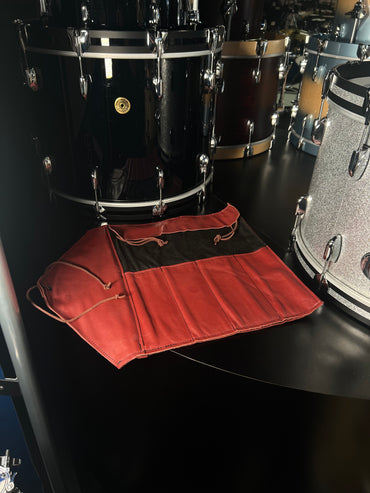 Bentley's Drum Shop Handmade Leather Large Stick Bag in Burgundy