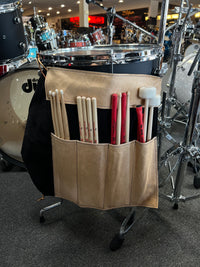 Grand sac à baguettes en cuir fait main de Bentley's Drum Shop en bordeaux