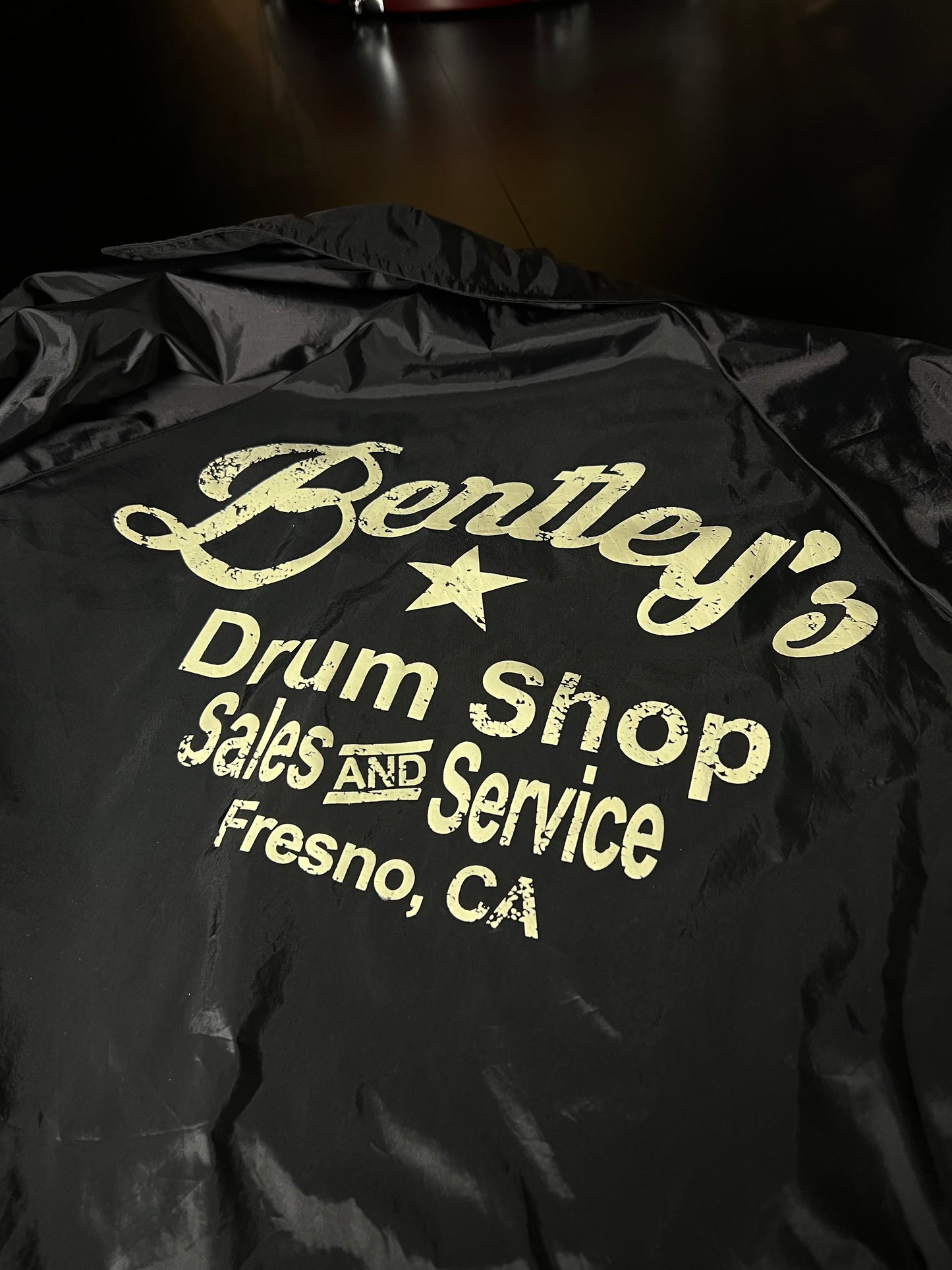 Veste coupe-vent vintage Drum Shop de Bentley