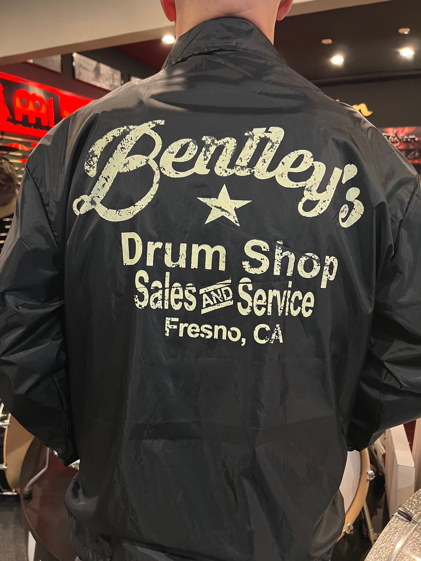 Veste coupe-vent vintage Drum Shop de Bentley