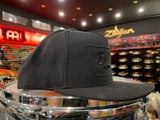 Bentley's Drum Shop Clothback Snapback Hat in Black w/ Black Logo