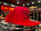 Bentley's Drum Shop Clothback Snapback Hat in Red w/ Black Logo