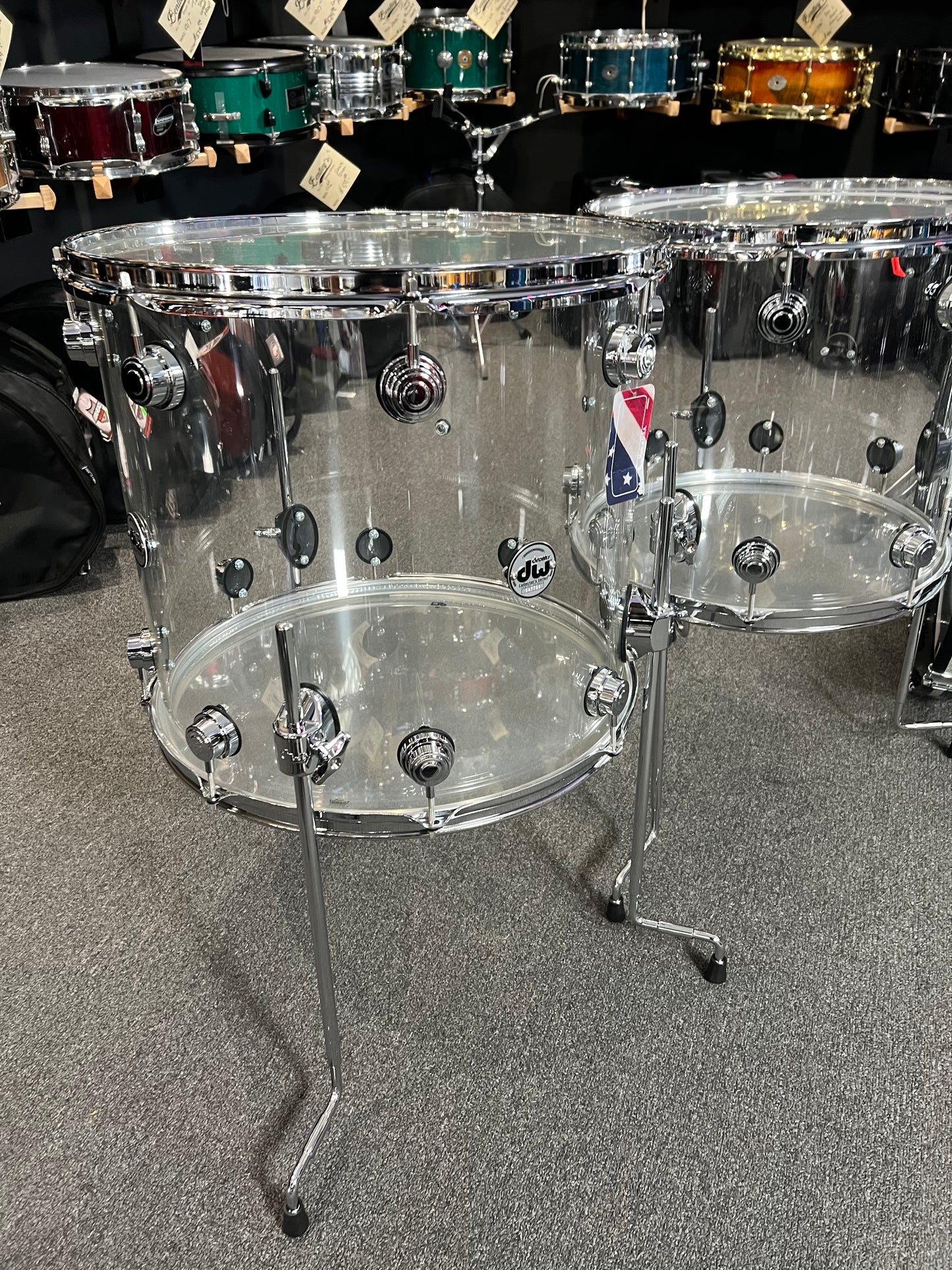 Chad Smith's DW Collector's Acrylic 13/16/18/24" Drum Set Kit with Matching 14" Snare