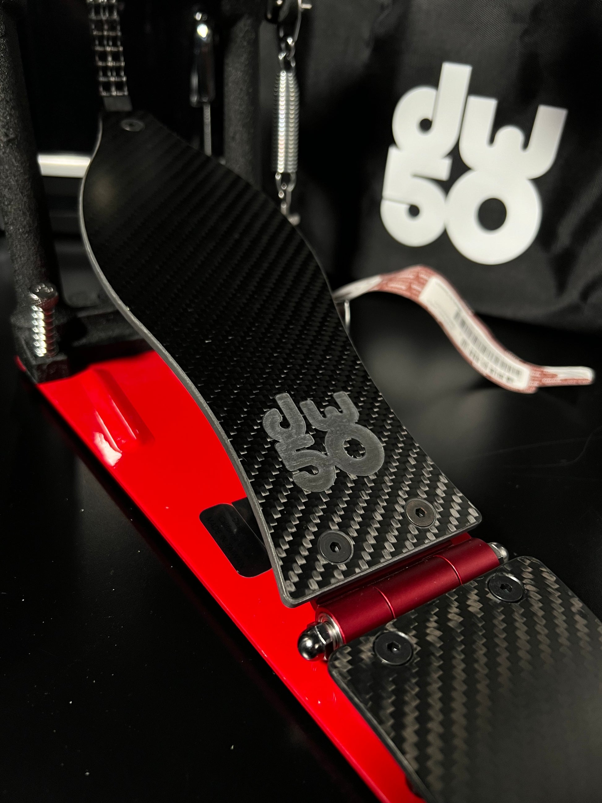 dw 50 pedal ~LIMITED EDITION~ DW 50th Anniversary Carbon Fiber Single Pedal DWCP5050AD4C w/ Bag & Certificate of Authenticity *IN STOCK* (SAVE $100!)
