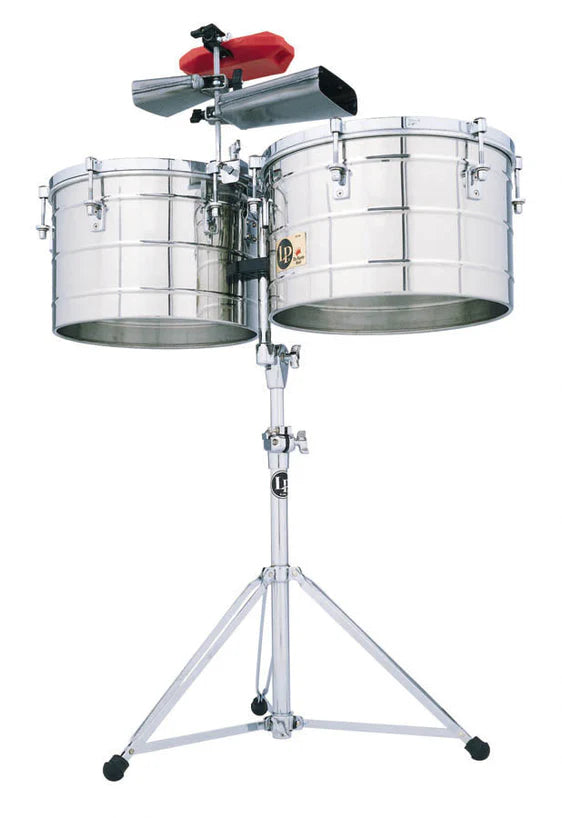 LP Latin Percussion LP258-S Tito Puente Signature 15/16" Stainless Steel Thunder Timbs Timbale Set *IN STOCK*