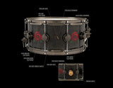 DW Limited Edition ICON 6.5x14" Alex Gonzalez (MANA) Snare Drum - Grey Birdseye Maple Outer Veneer
