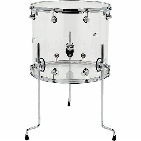 DW DDAC1618TTCL 16x18" Design Series Acrylic Floor Tom