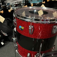 Ludwig 50th Anniversary Vistalite Pro Beat 24/16/13" Drum Set Kit in Red Sparkle/Smoke/Red Sparkle from NAMM 2023