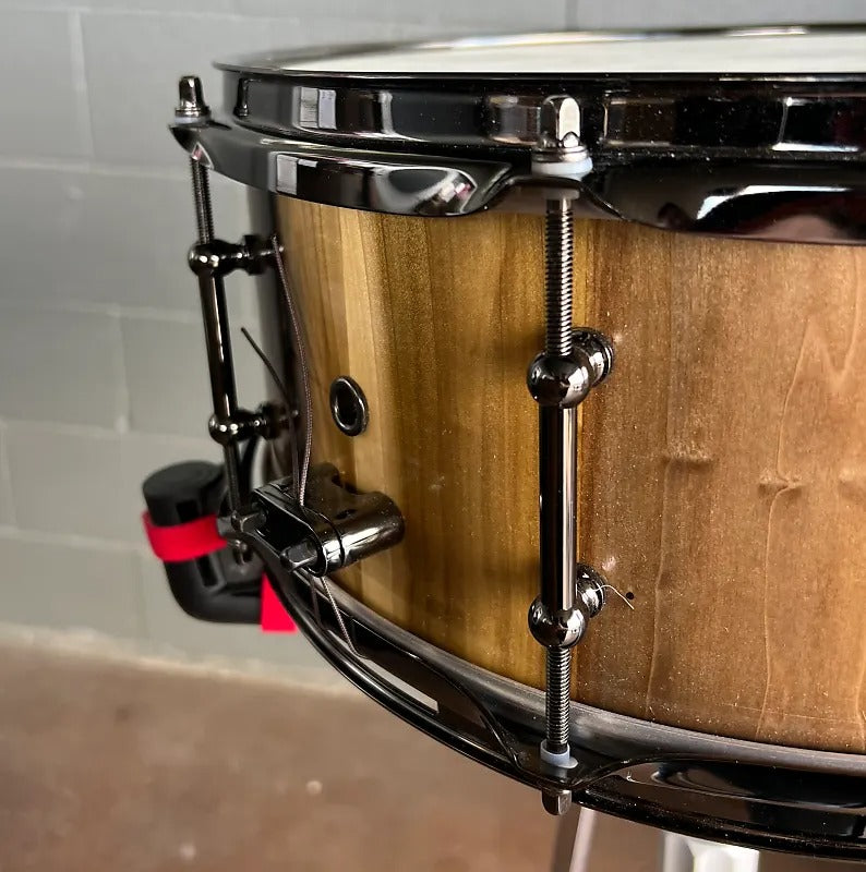 Doc Sweeney "Dark Rainbow" 5.75x14 Stave Rainbow Poplar Snare Drum in a Hand Rubbed Oil