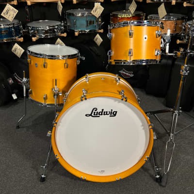 Ludwig Neusonic Downbeat 12/14/20" Drum Set Kit in Satin Golden Slumbers from NAMM 2023