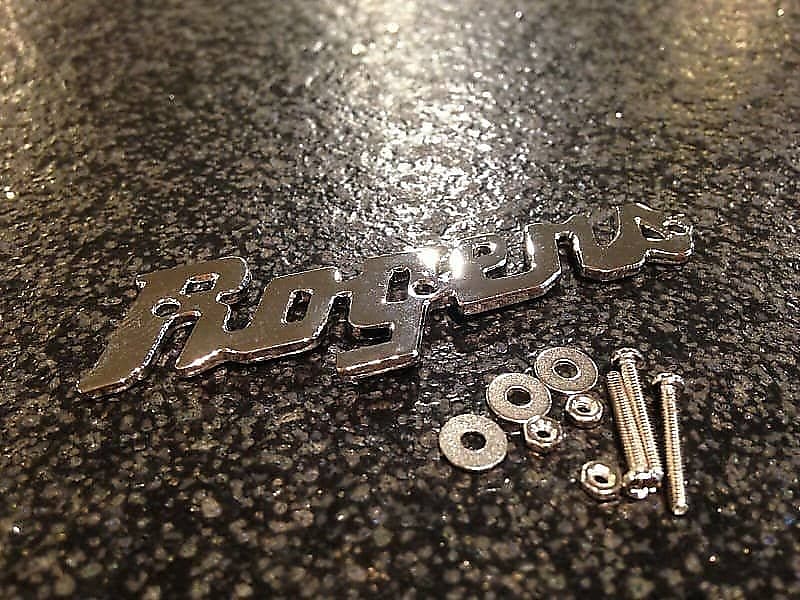 Rogers 5SLOGO Script Logo Badge w/ Mounting Screws & Washers